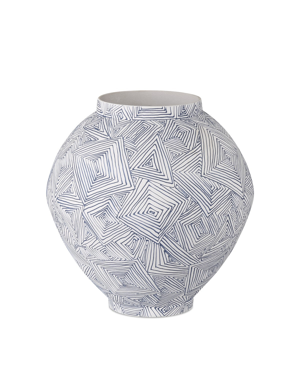 Vase in Blue/White finish