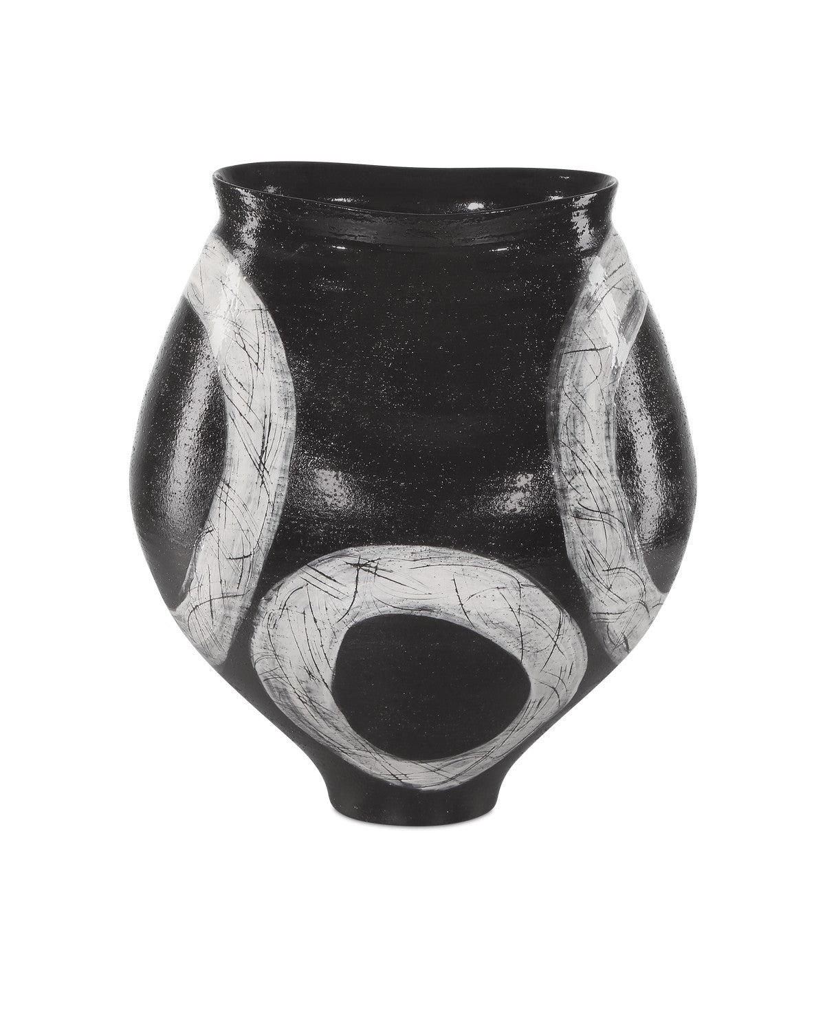 Vase in Black/Light Gray finish