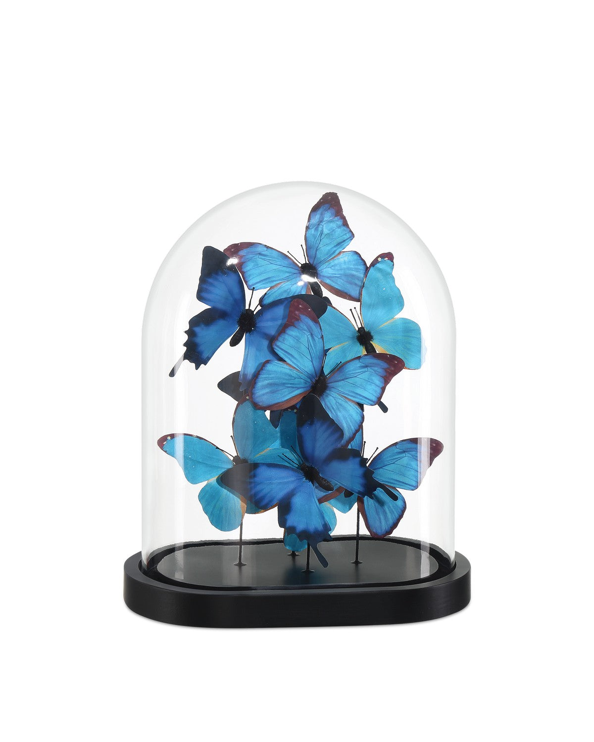 Butterflies in Blue/Black/Clear finish