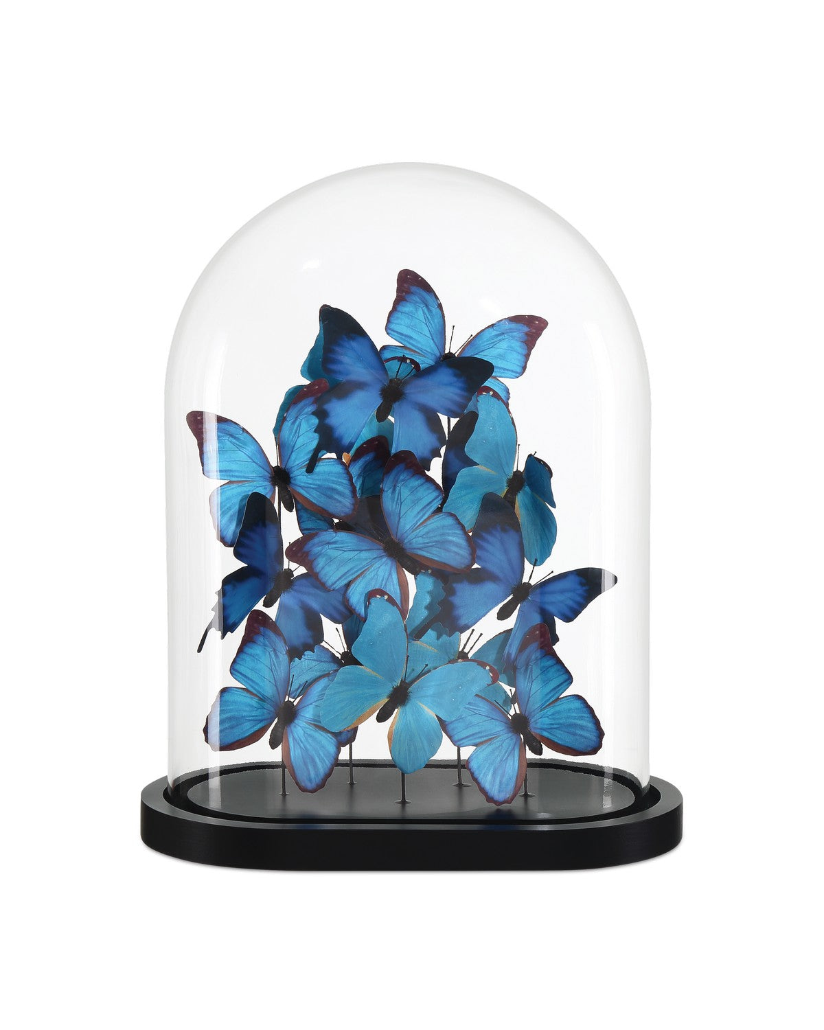 Butterflies in Blue/Black/Clear finish