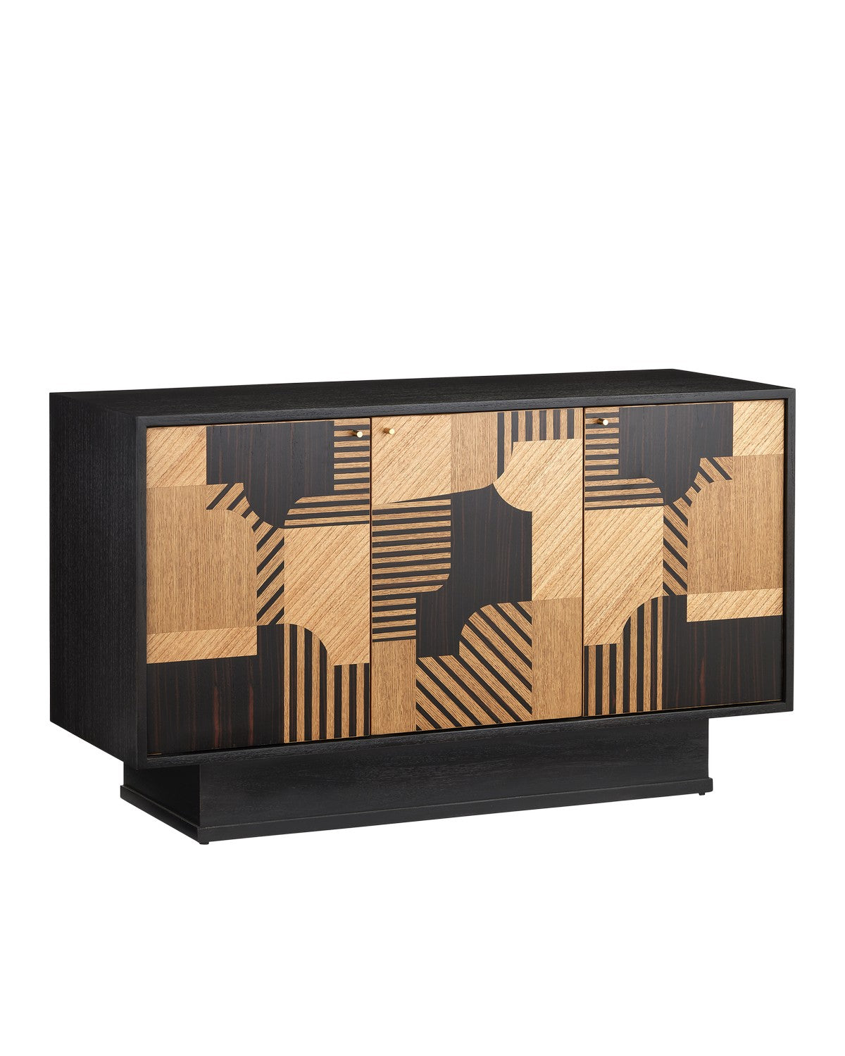 Cabinet from the Memphis collection in Natural/Espresso/Polished Brass finish