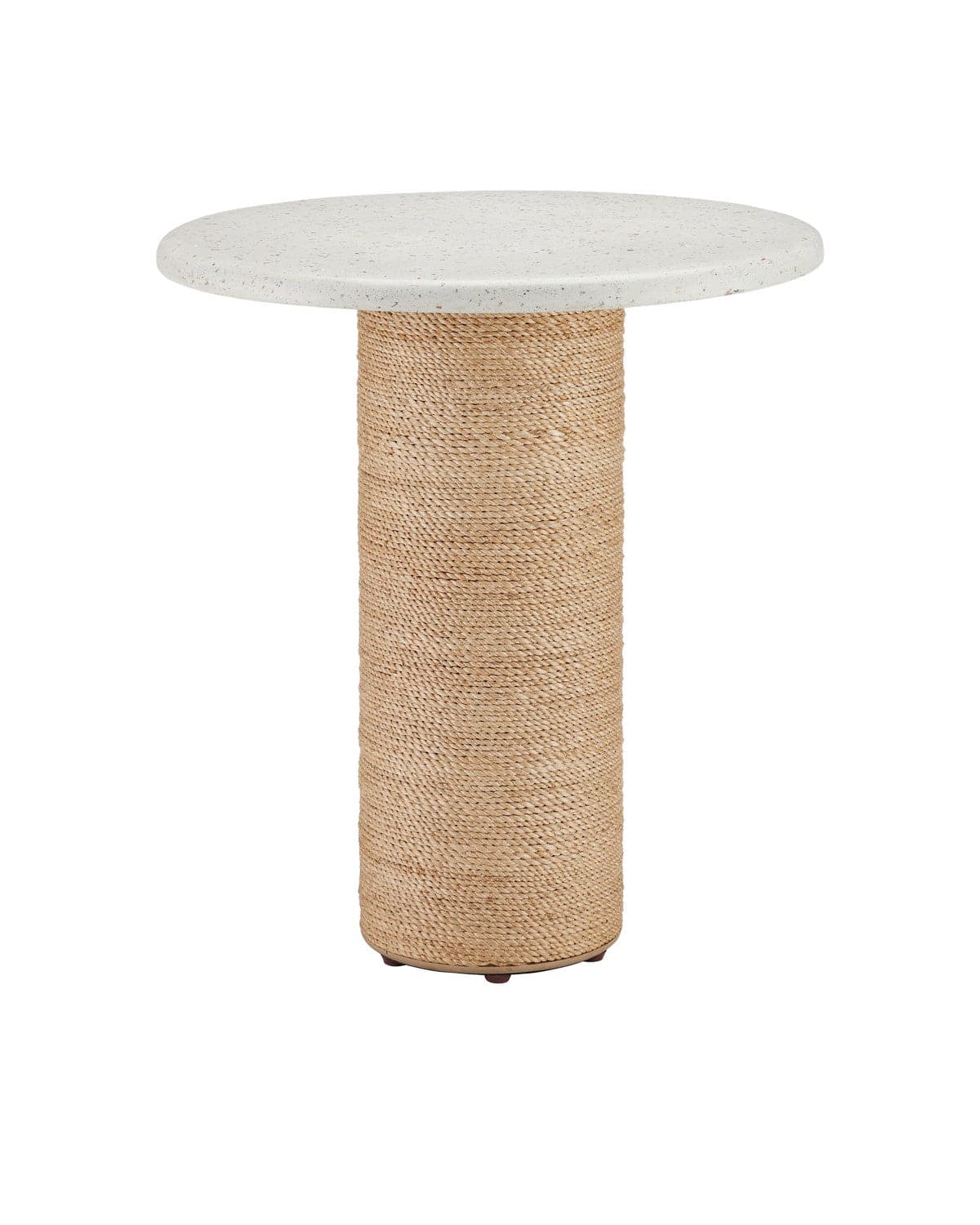 Currey and Company - 3000-0284 - Accent Table - Estrada - Cream Terrazzo/Natural