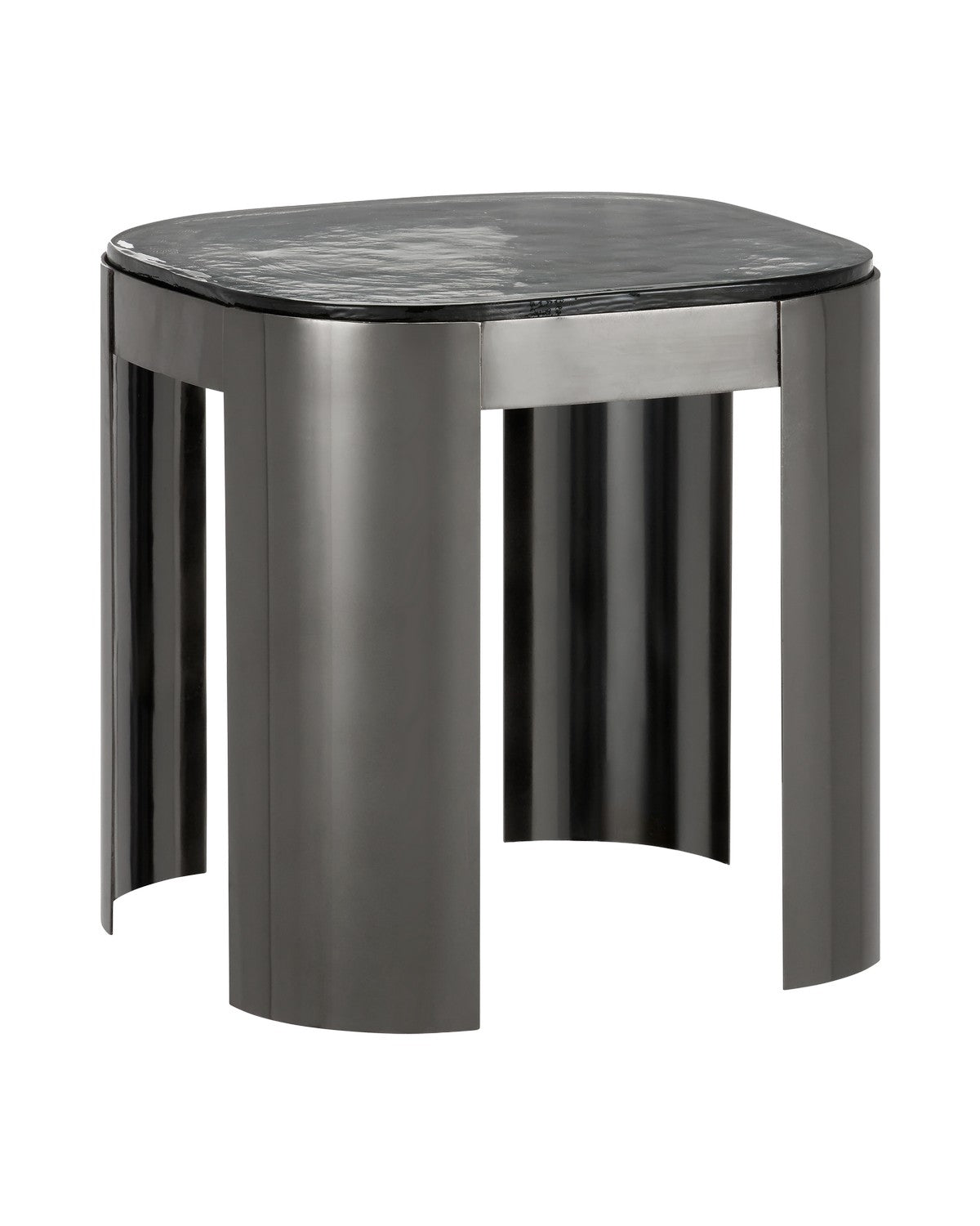 Accent Table from the Sev collection in Graphite/Clear finish