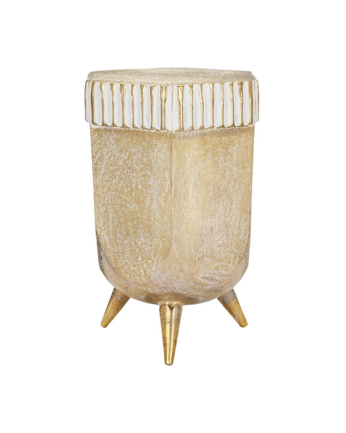 Accent Table from the Corda collection in White Champagne finish