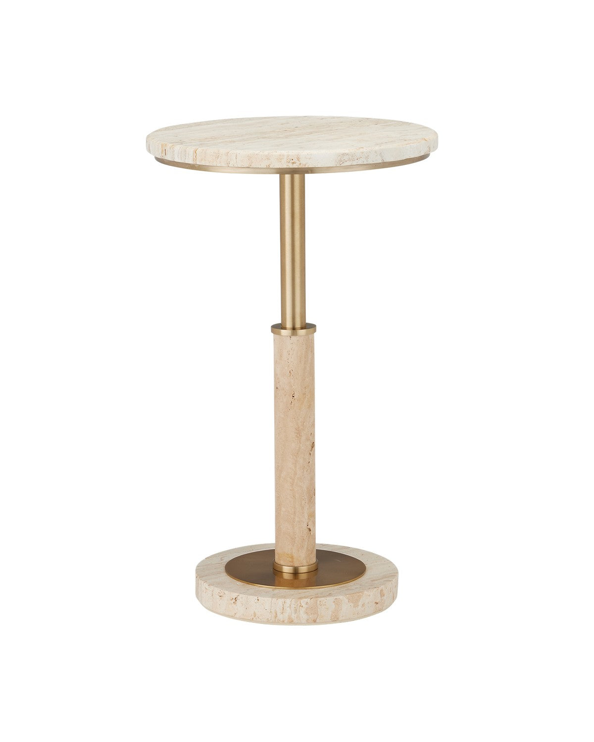 Accent Table from the Miles collection in Natural/Polished Brass finish