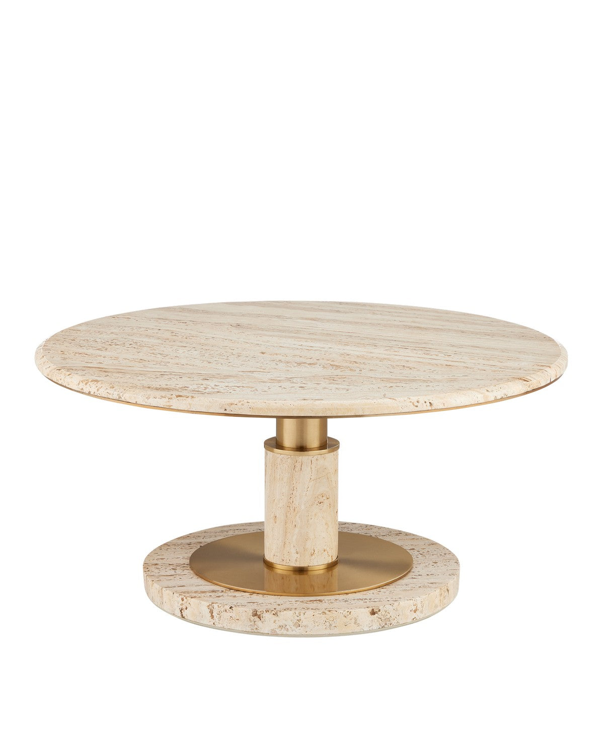 Cocktail Table from the Miles collection in Natural/Polished Brass finish