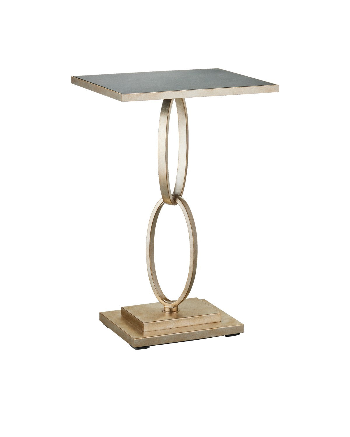 Accent Table in Champagne/Antique Mirror finish