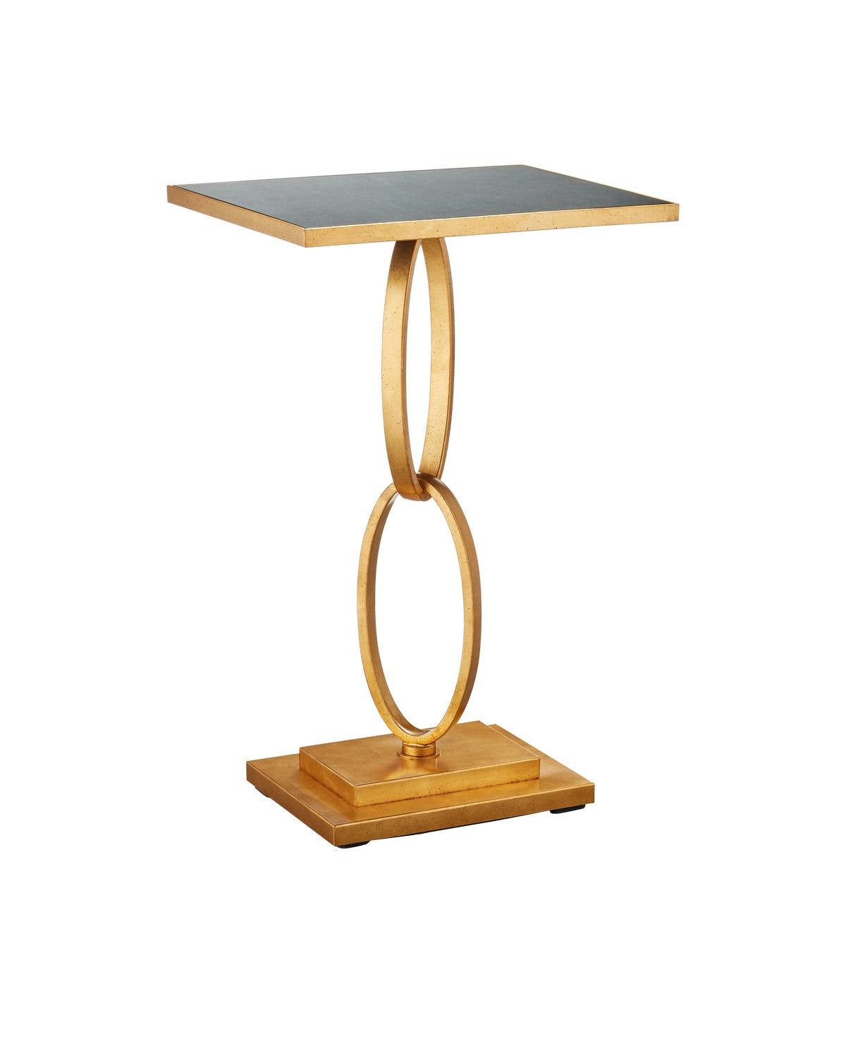 Accent Table in Gold Leaf/Antique Mirror finish