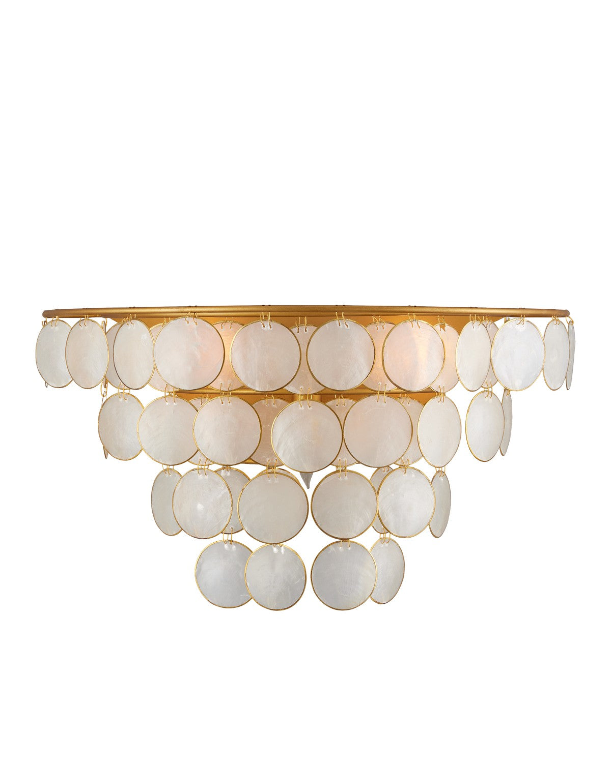 Three Light Wall Sconce from the Bon Vivant collection in Natural/Contemporary Gold finish