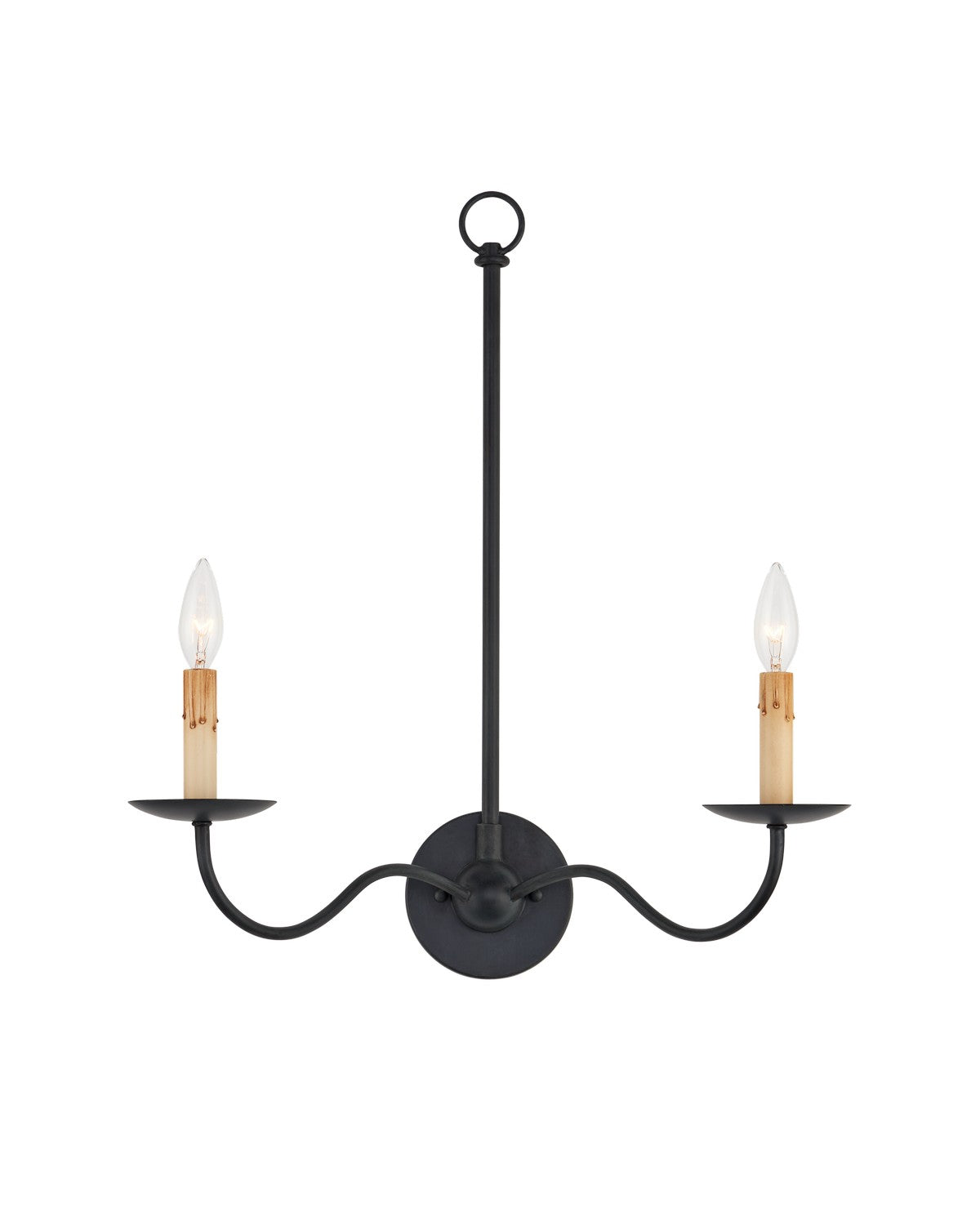 Two Light Wall Sconce in Zanzibar Black finish