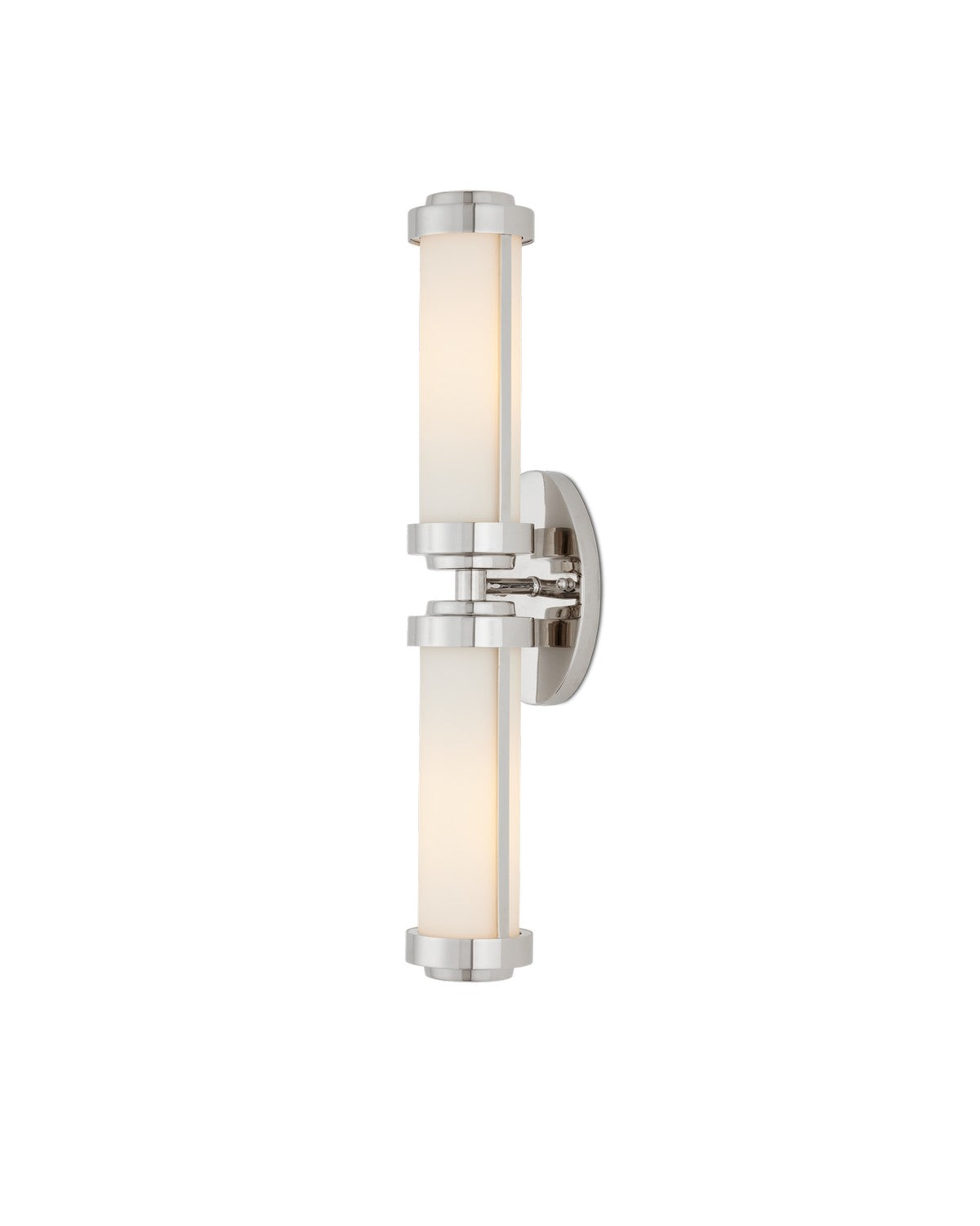 Two Light Wall Sconce in Polished Nickel/Opaque finish