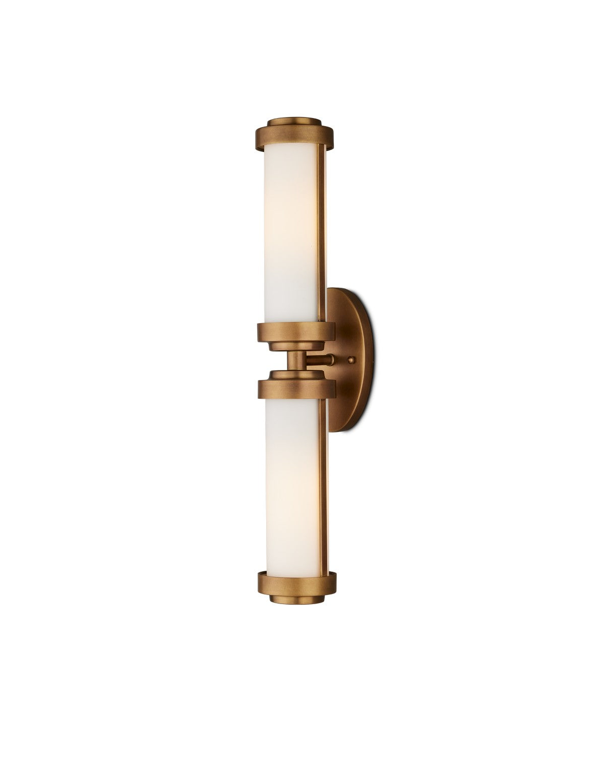 Two Light Wall Sconce in Antique Brass/Opaque finish