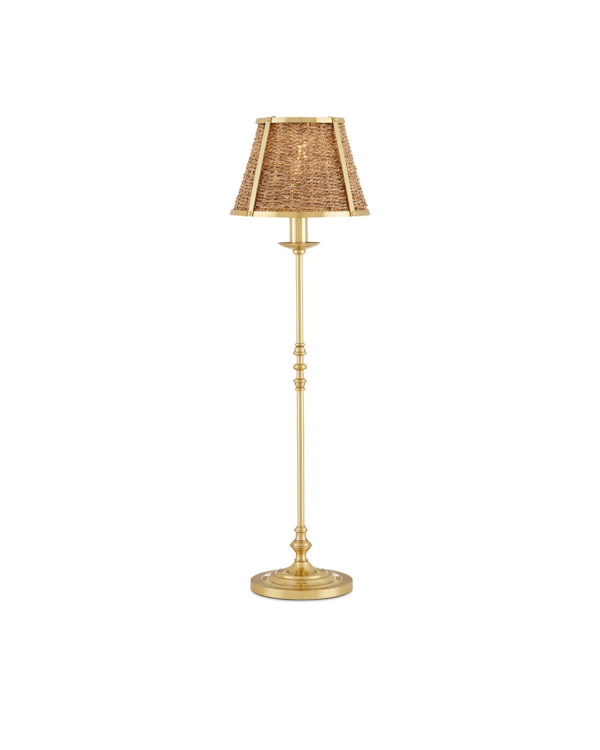 Currey and Company - 6000-0900 - One Light Table Lamp - Deauville - Polished Brass/Natural