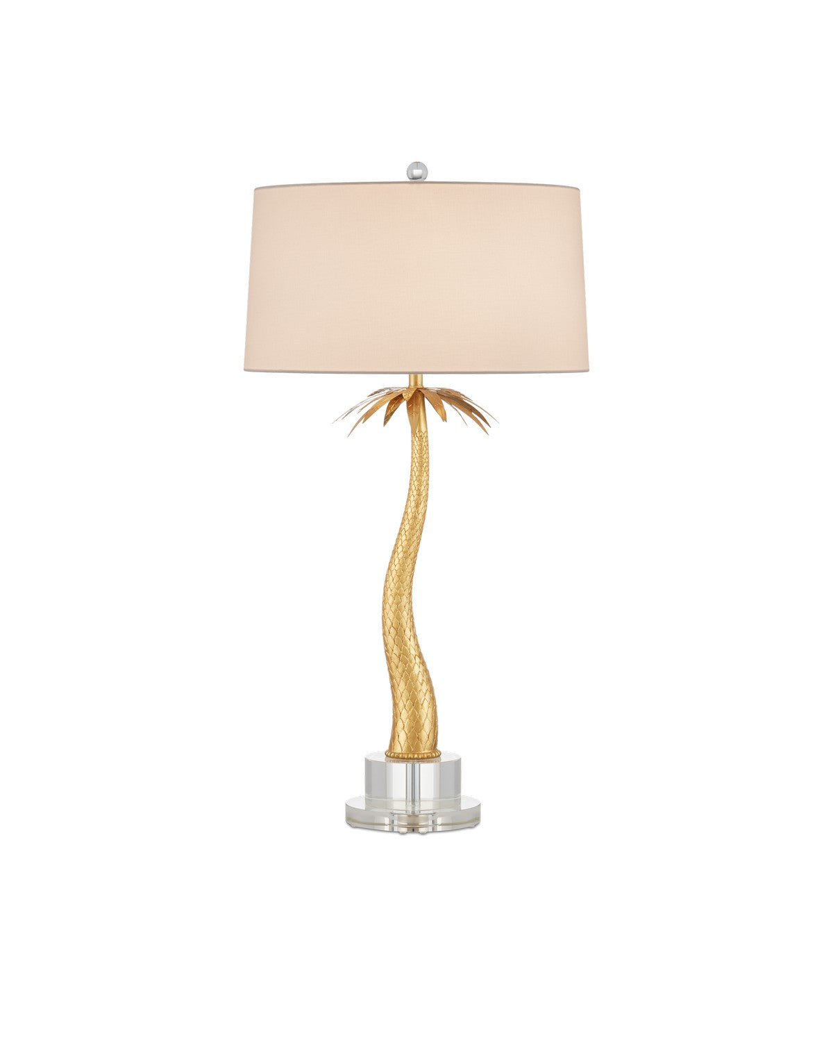 Two Light Table Lamp in Contemporary Gold Leaf/Clear finish