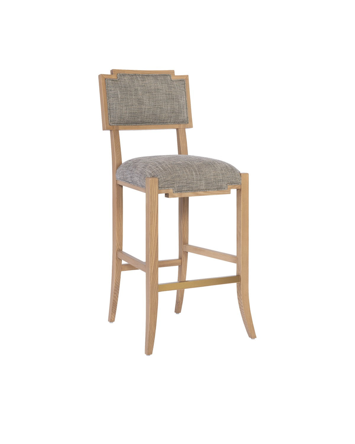 Bar Stool in Blonde Ash Wood/Brass finish