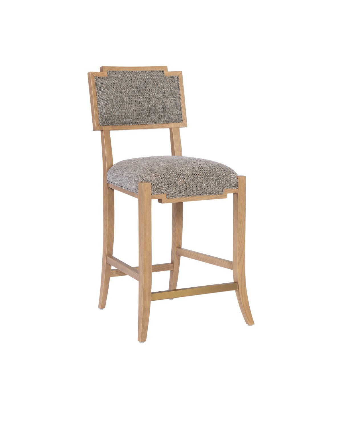 Counter Stool in Blonde Ash Wood/Brass finish