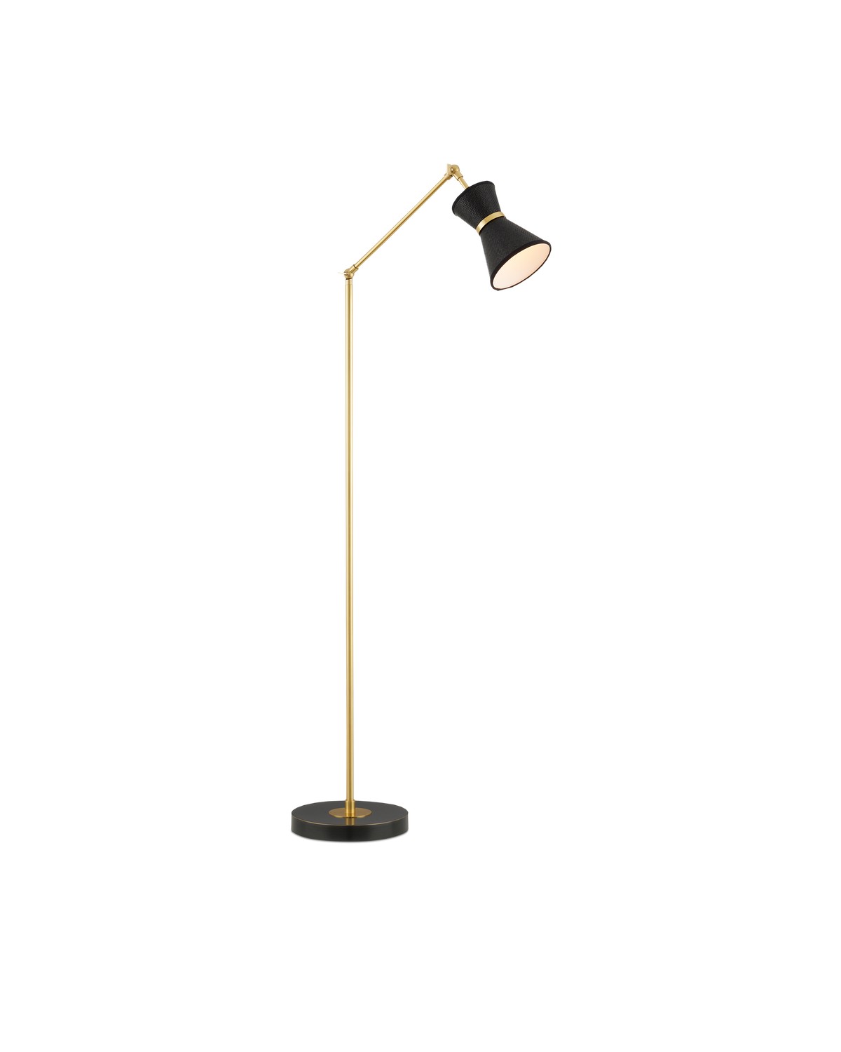 One Light Floor Lamp from the Avignon collection in Polished Brass/Oil Rubbed Bronze/Black finish