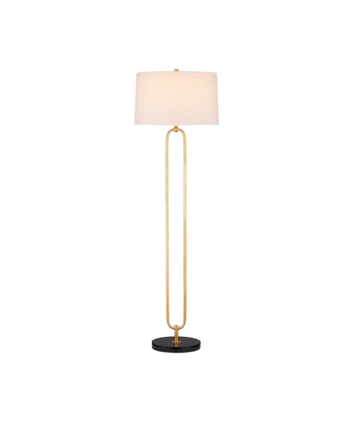 One Light Floor Lamp from the Glossary collection in Contemporary Gold Leaf/Natural finish