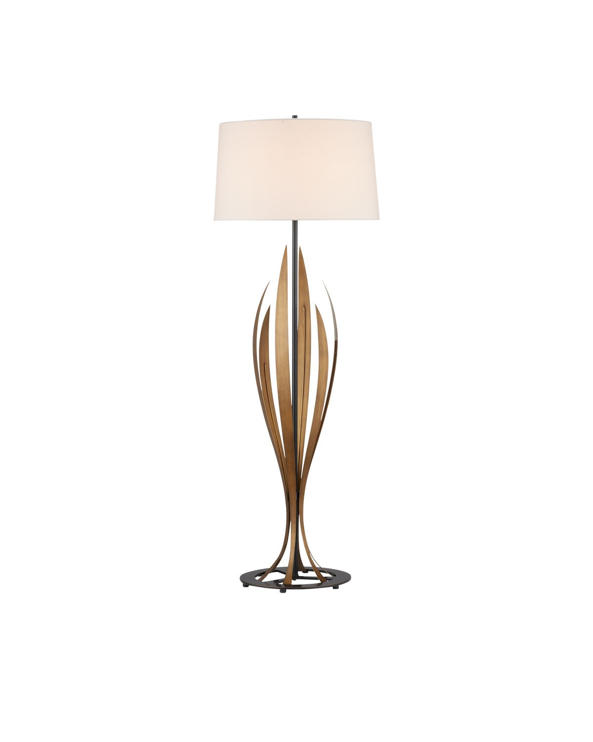 One Light Floor Lamp from the Neilos collection in Antique Brass/Oil Rubbed Bronze finish