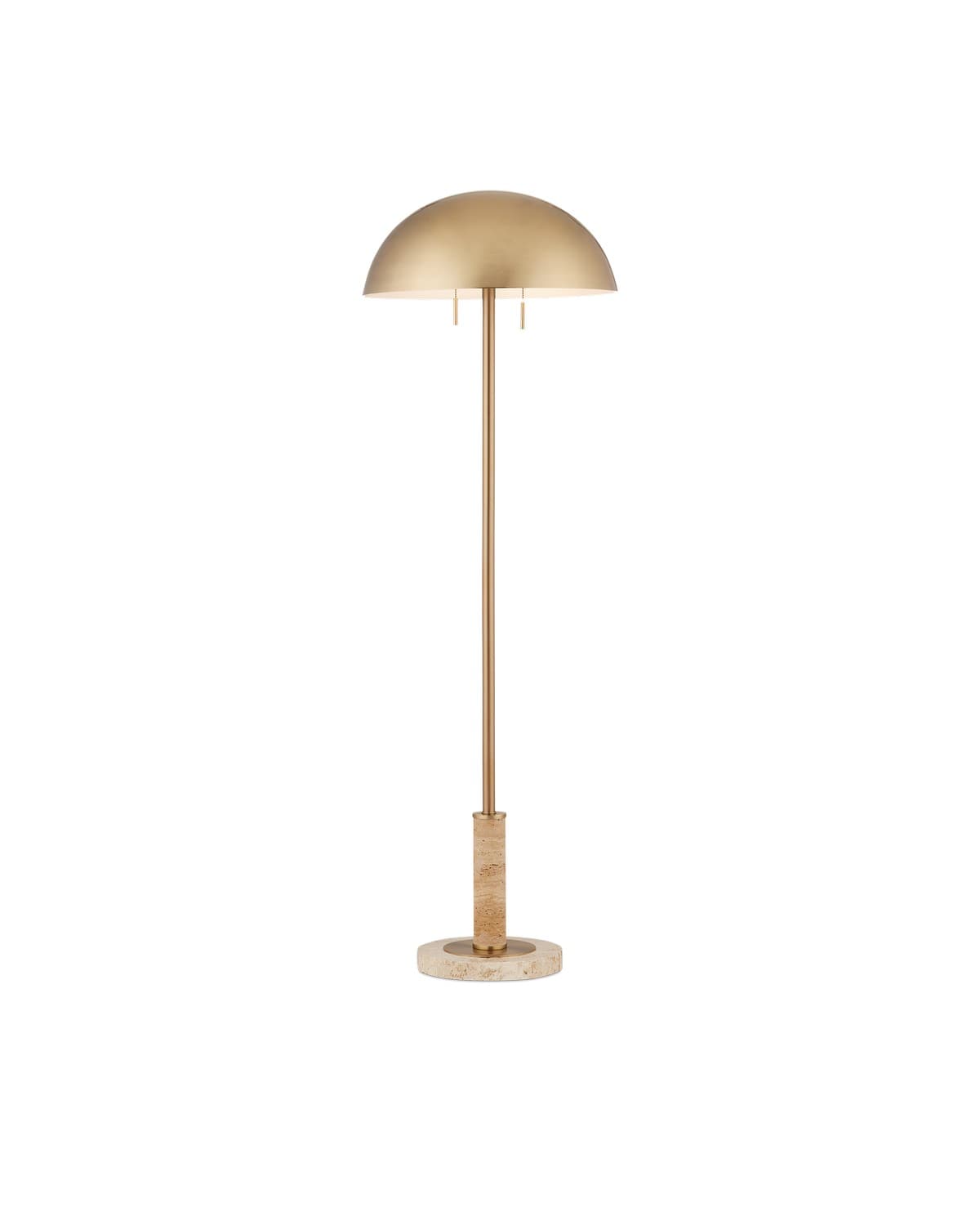 Currey and Company - 8000-0151 - Two Light Floor Lamp - Miles - Brass/Natural