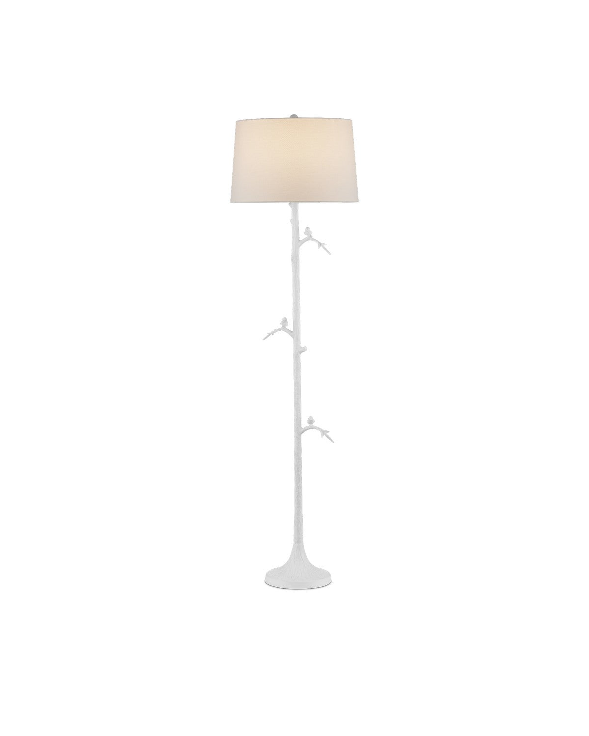 One Light Floor Lamp in Gesso White finish