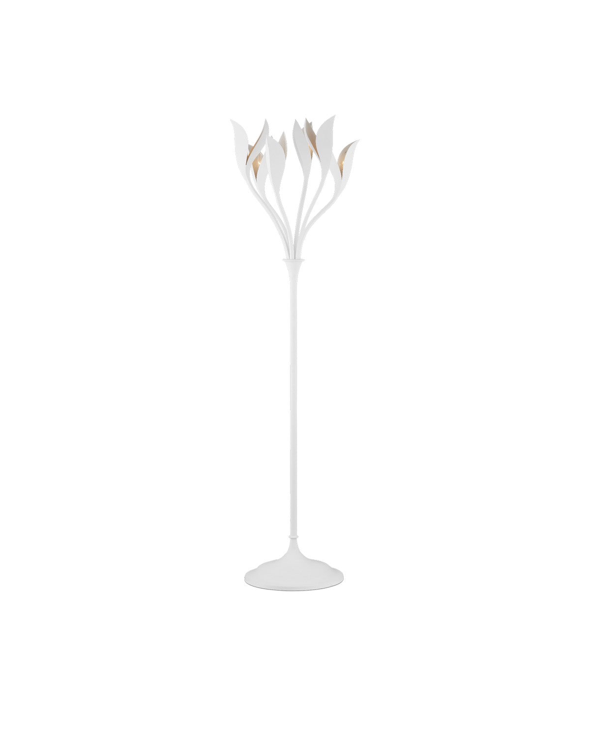 Six Light Floor Lamp in Gesso White finish