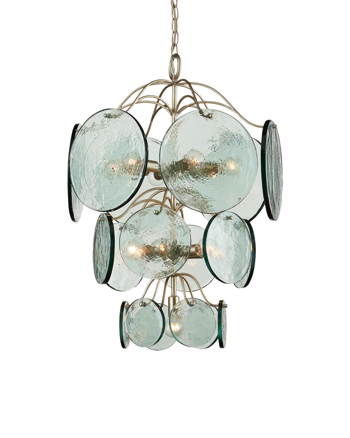 13 Light Chandelier from the Rovigo collection in Clear/Silver Leaf finish