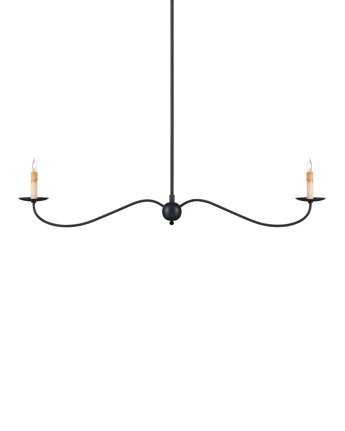 Currey and Company - 9000-1126 - Two Light Chandelier - Saxon - Zanzibar Black