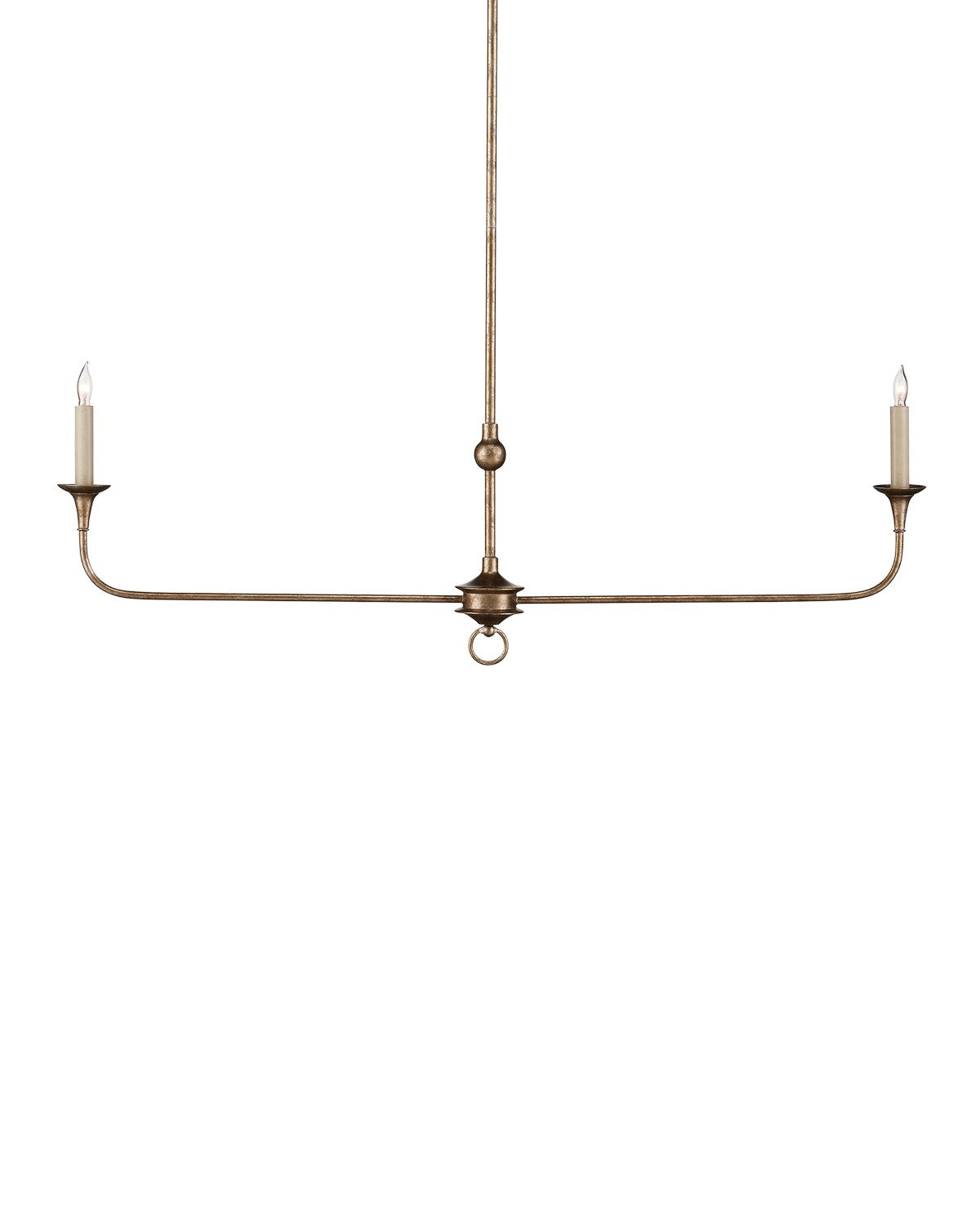 Two Light Chandelier from the Nottaway collection in Pyrite Bronze finish