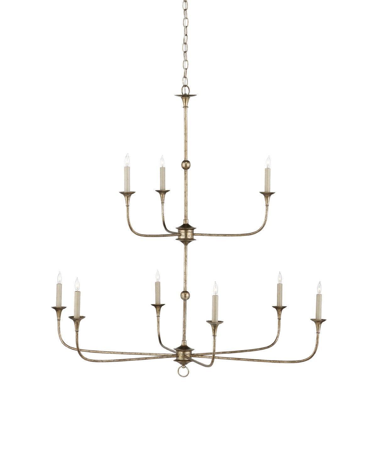 Nine Light Chandelier from the Nottaway collection in Pyrite Bronze finish