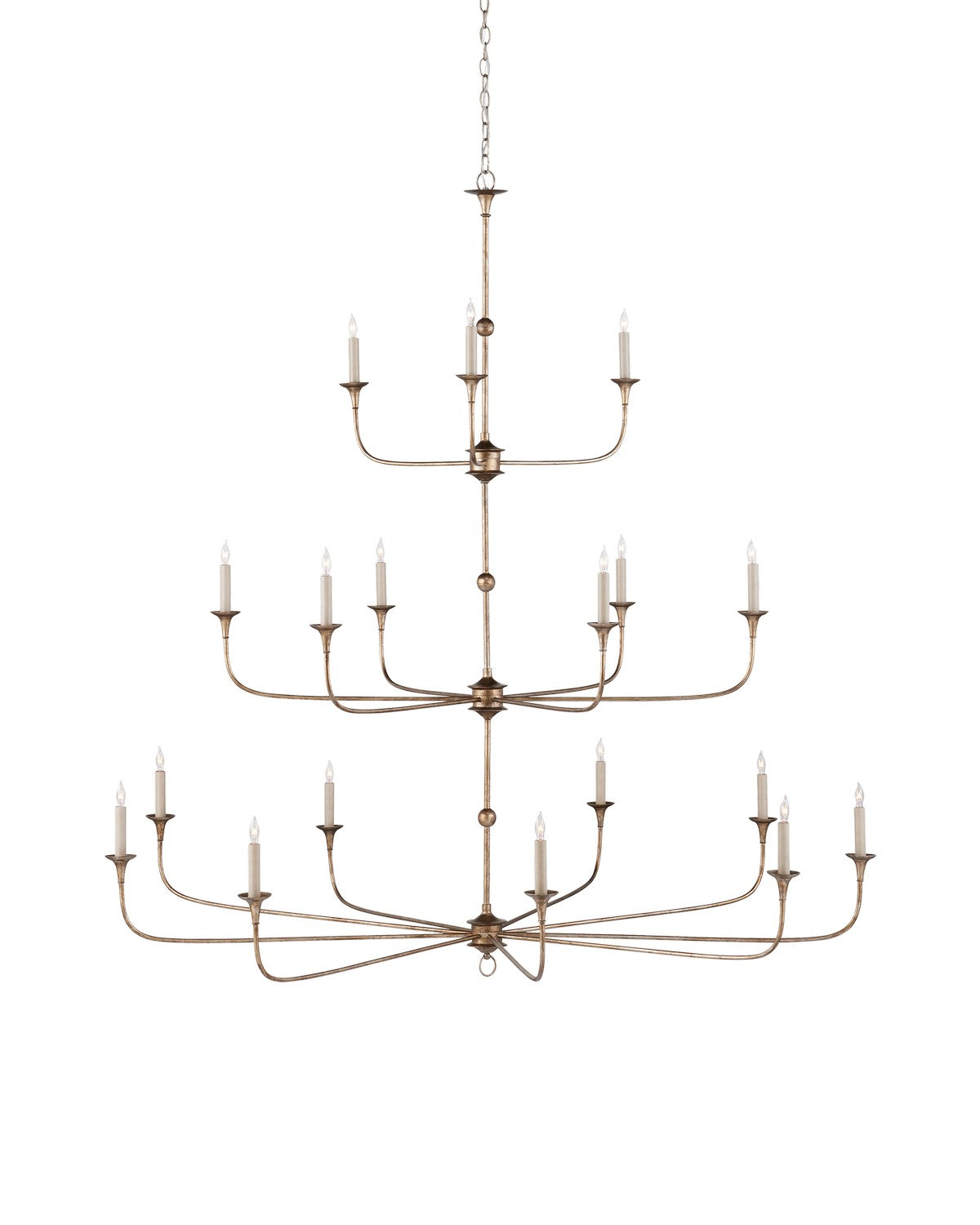 18 Light Chandelier from the Nottaway collection in Pyrite Bronze finish