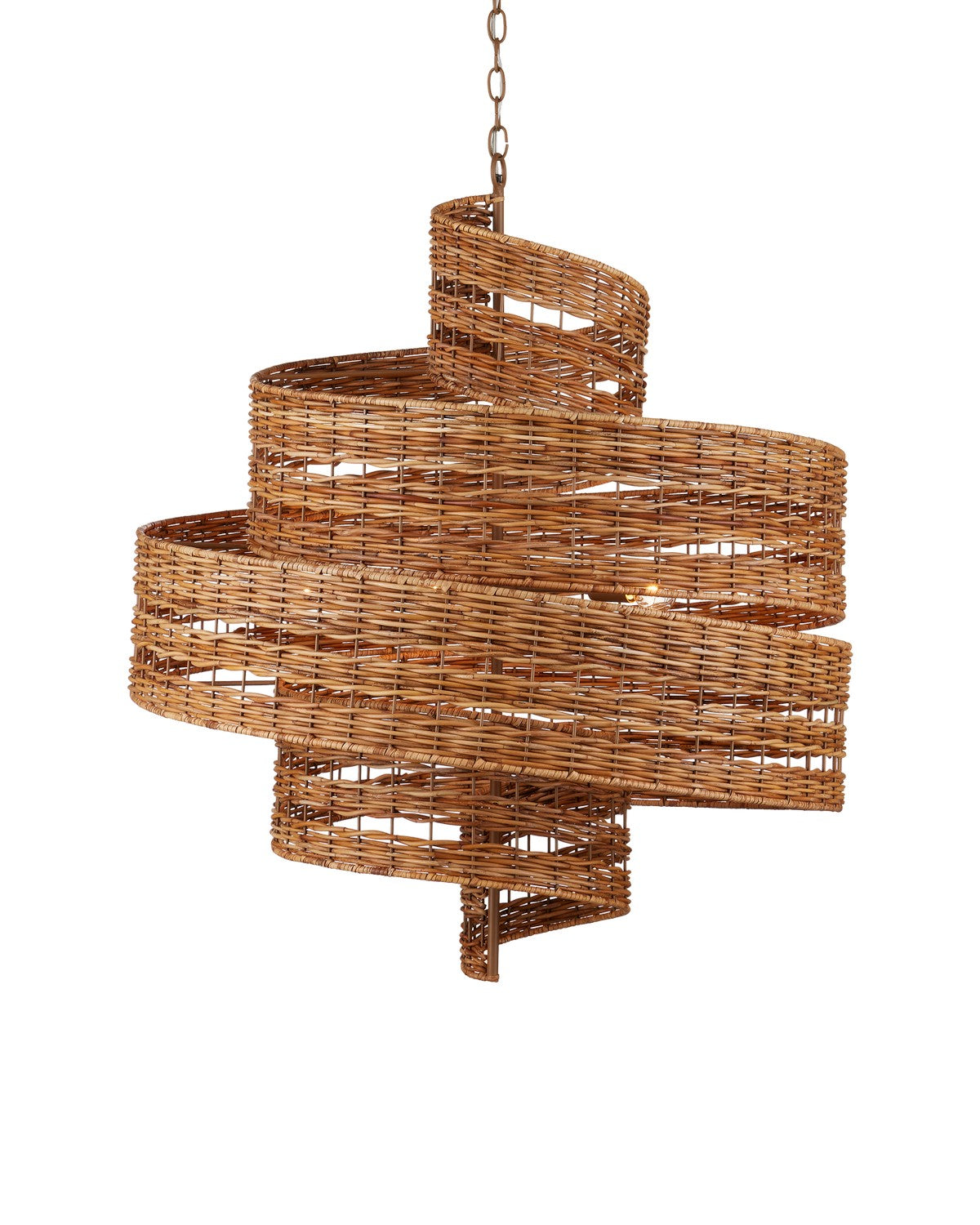 Five Light Chandelier from the Saisei collection in Natural/Khaki finish