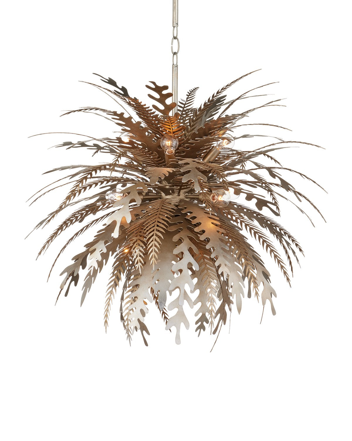 12 Light Chandelier from the Abyssinia collection in Contemporary Silver Leaf/Dark Silver Leaf finish