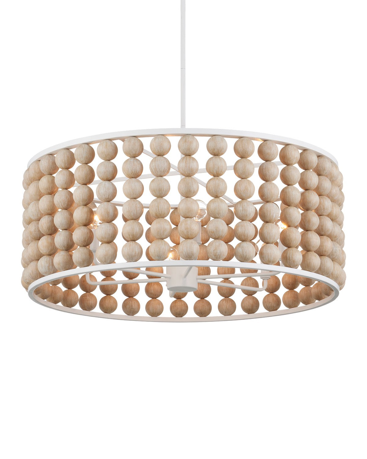 Six Light Chandelier from the Holcroft collection in Sandstone/Sugar White finish