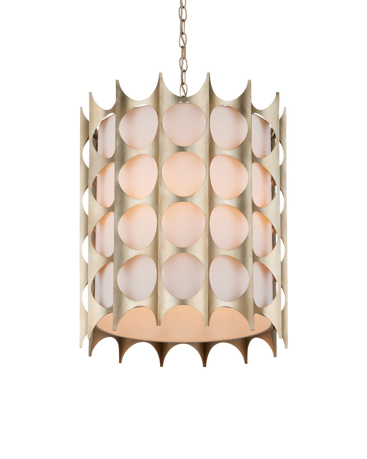 Four Light Pendant from the Bardi collection in Contemporary Silver Leaf finish