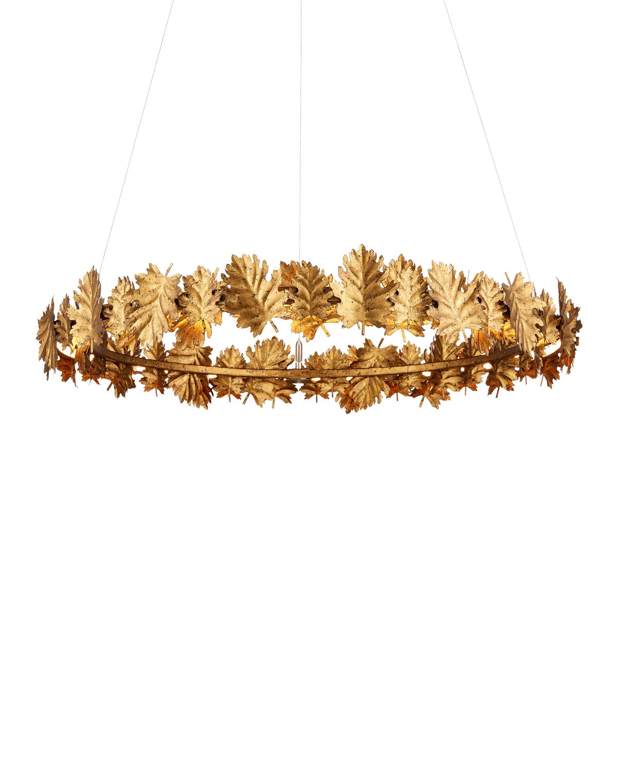 LED Chandelier from the English Oak collection in Gold Leaf finish