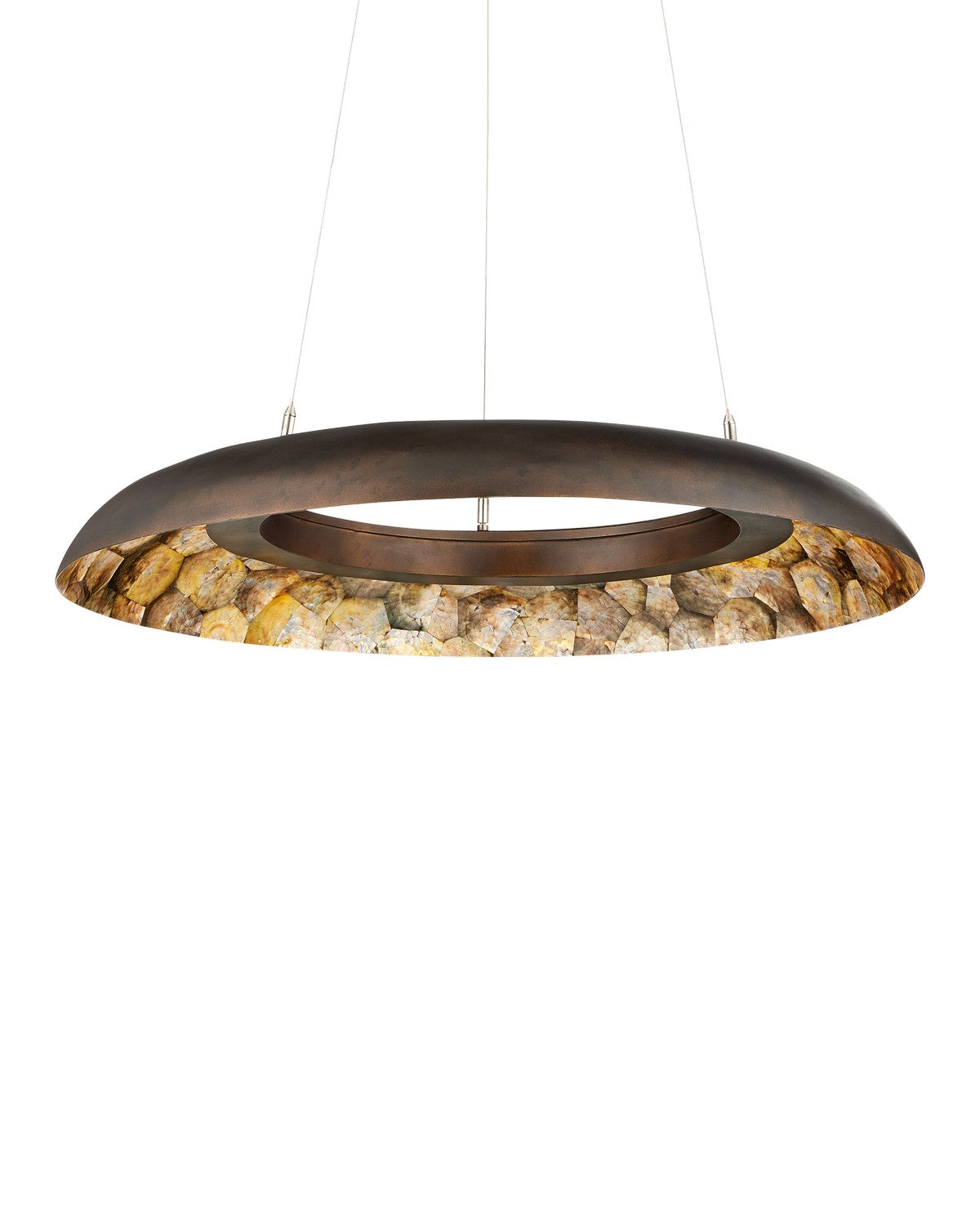 LED Chandelier from the Tairagai collection in Natural/Bronze Gold finish