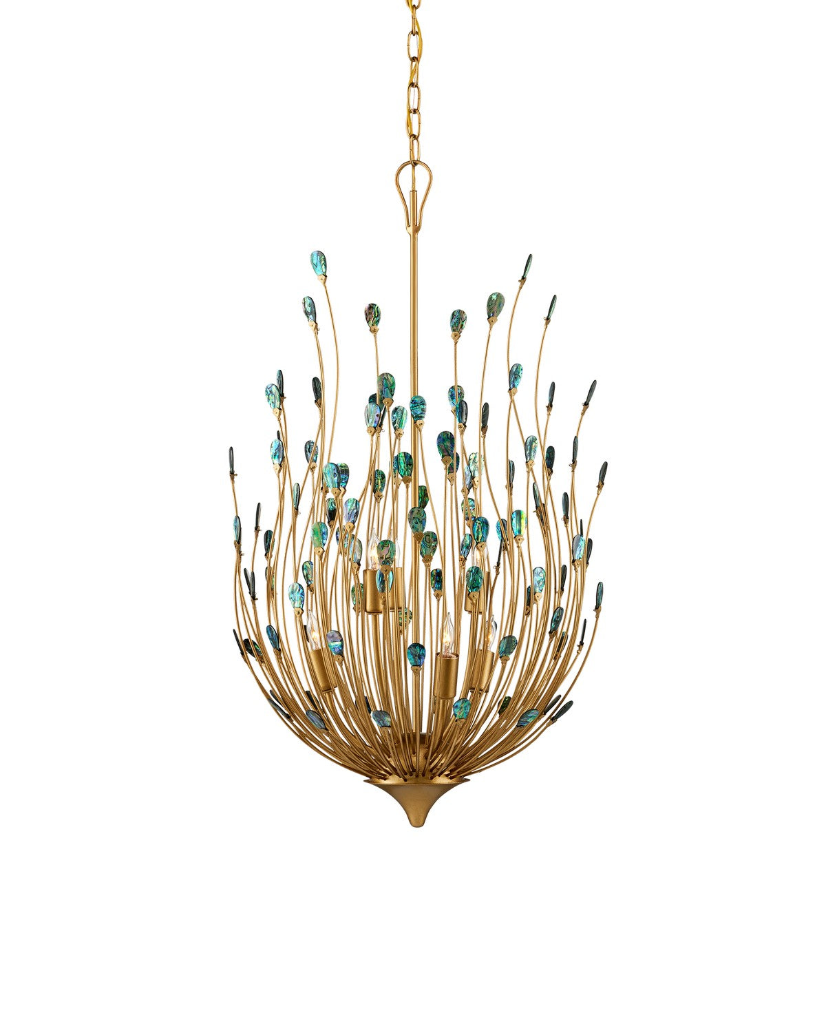 Six Light Chandelier from the Delphos collection in Contemporary Gold/Natural finish