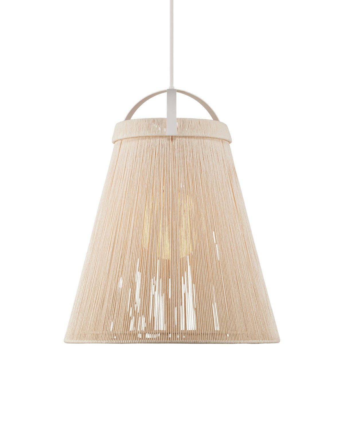 One Light Pendant from the Parnell collection in White/Gesso White/Frosted White finish