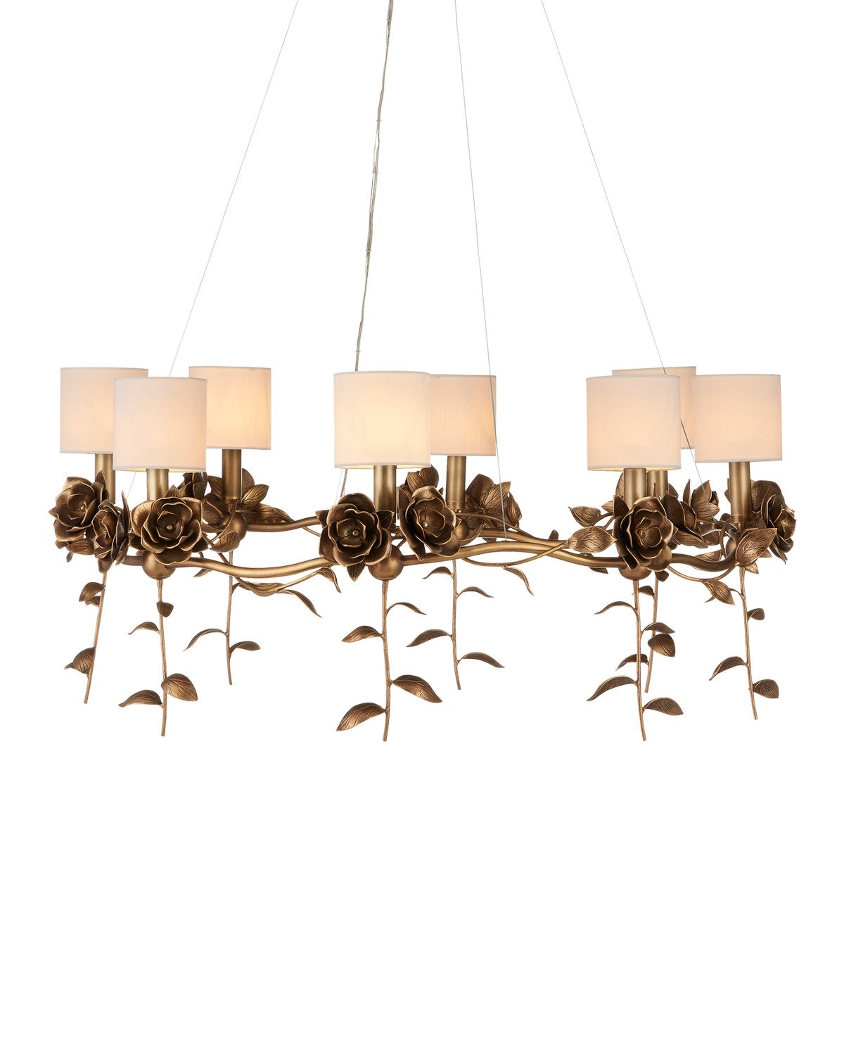 Eight Light Chandelier from the Rosabel collection in Antique Brass finish