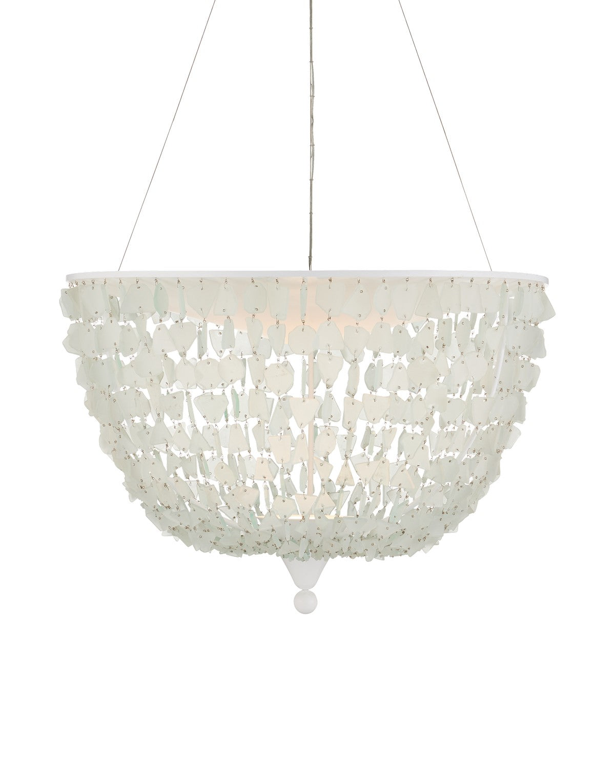 One Light Pendant from the Thalassa collection in Seaglass/Sugar White finish