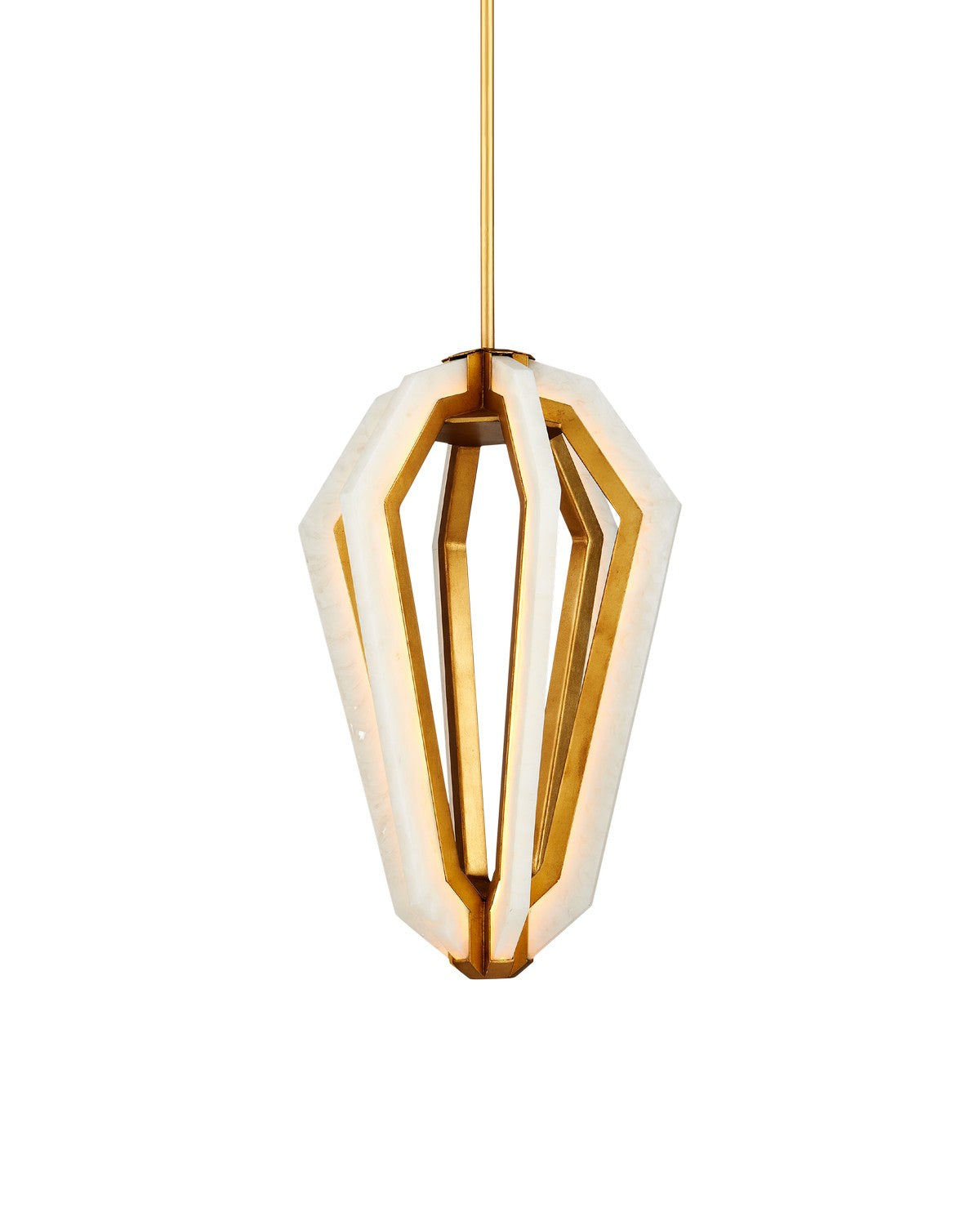 LED Pendant from the Riviere collection in Natural/Contemporary Gold Leaf finish