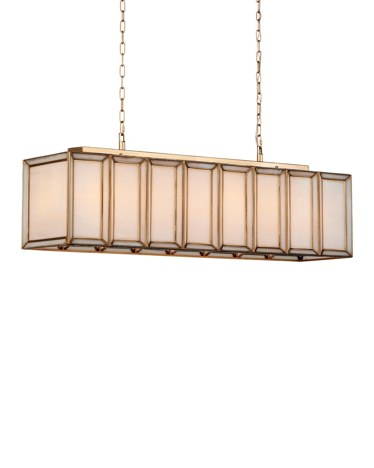 Six Light Chandelier from the Daze collection in White/Antique Brass finish