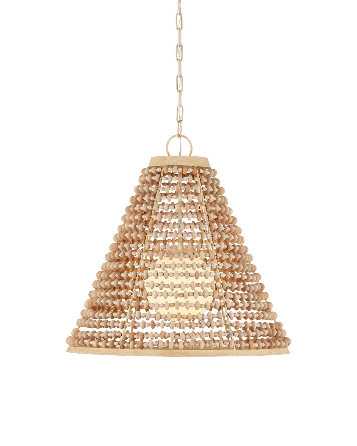 One Light Pendant from the Pendulum collection in Natural/Coco Cream/White finish