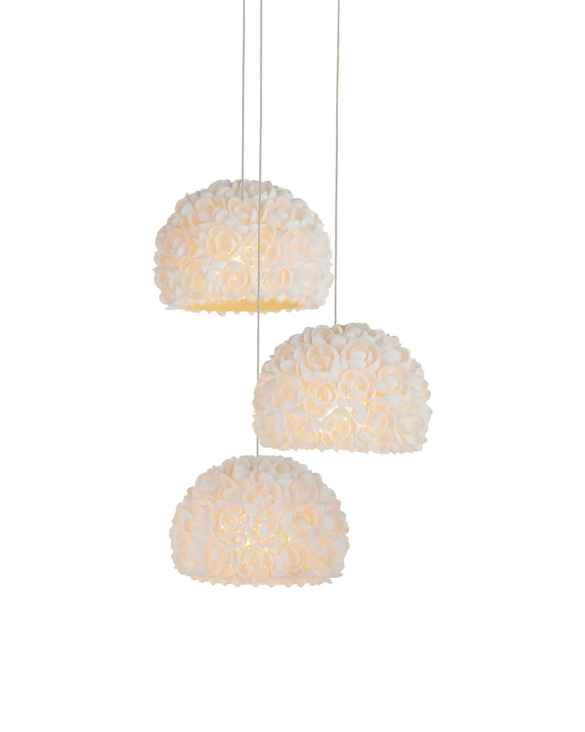 Three Light Pendant from the Virtu collection in Natural finish