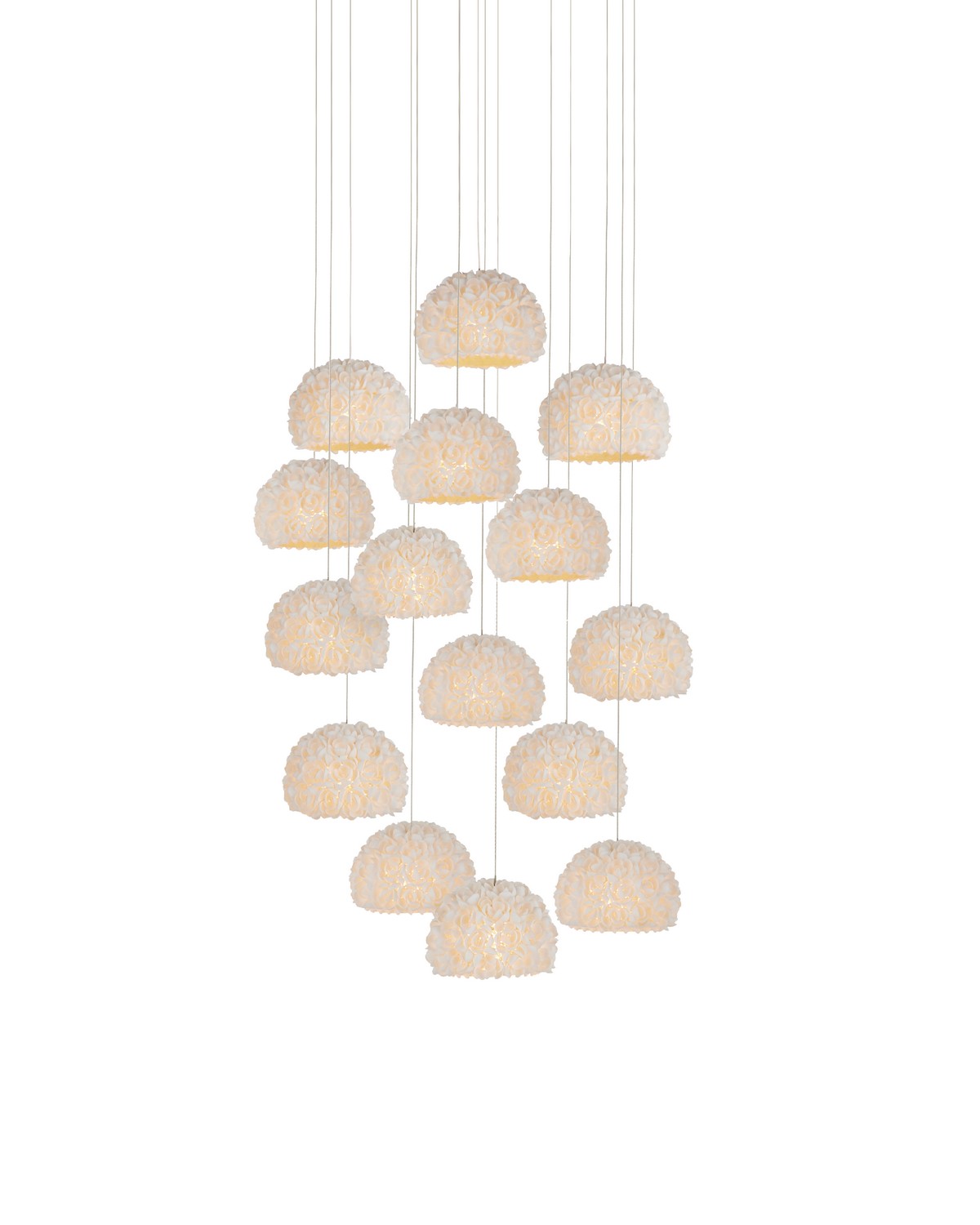 15 Light Pendant from the Virtu collection in Natural finish