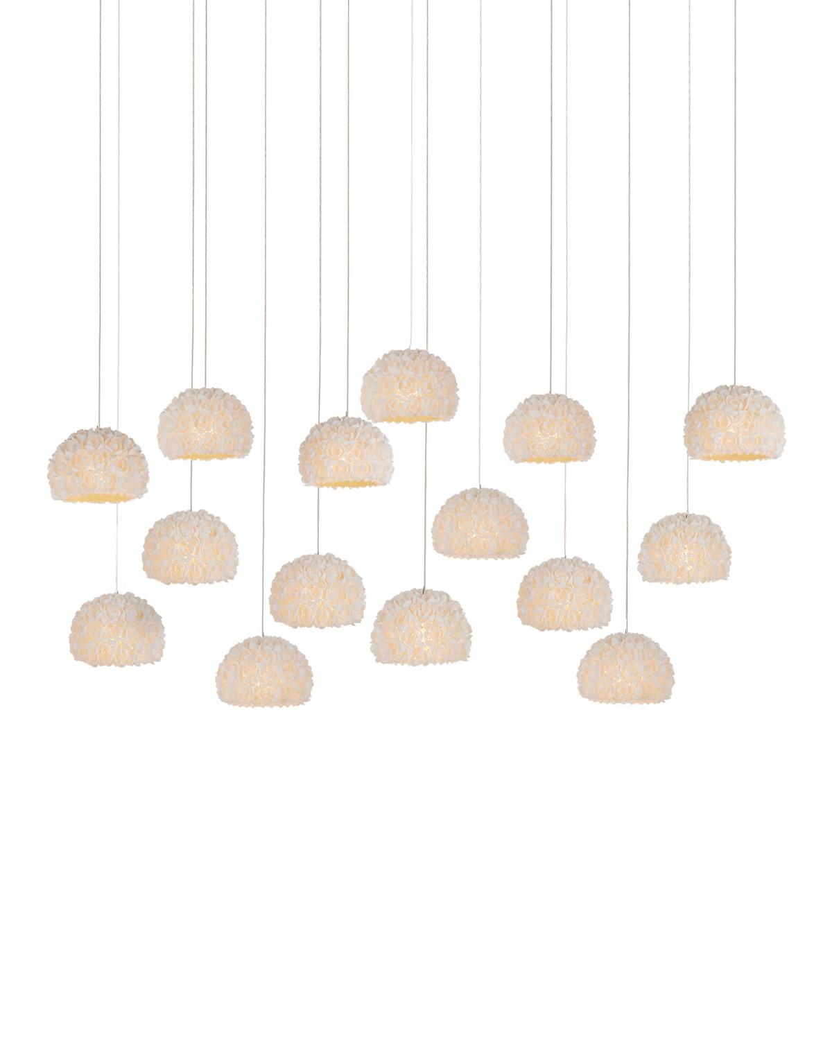 15 Light Pendant from the Virtu collection in Natural finish