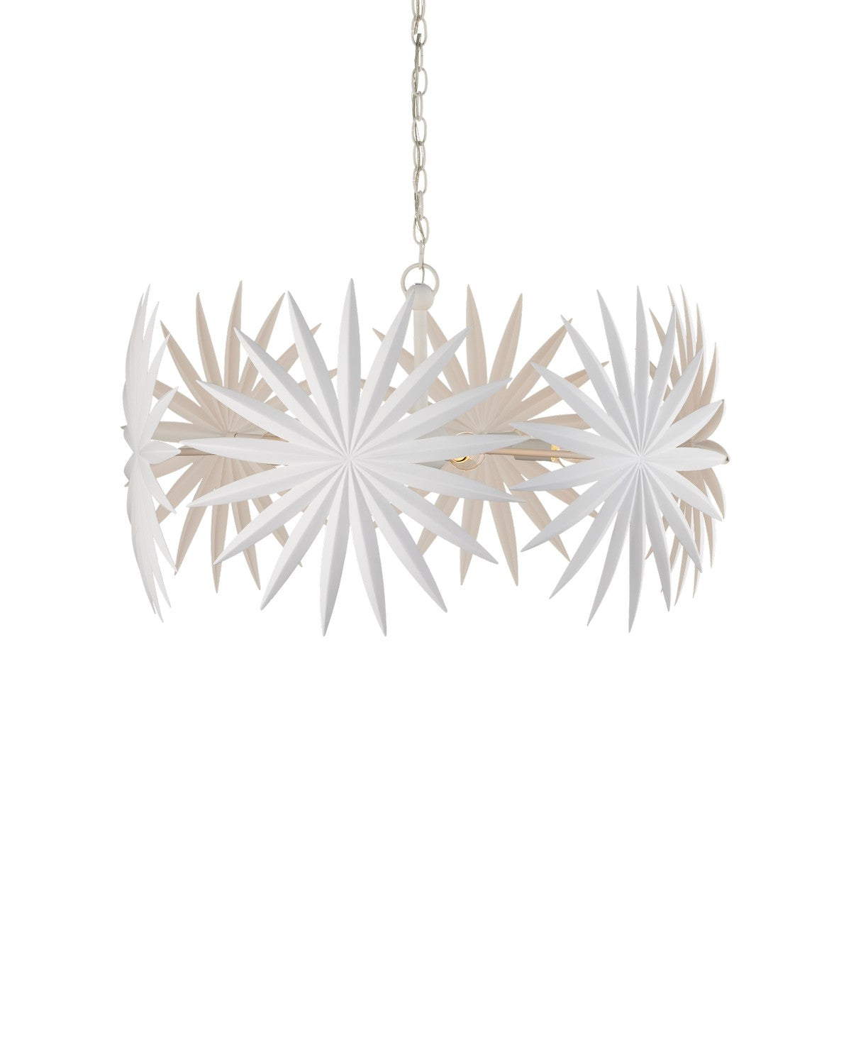 Six Light Chandelier in Gesso White finish