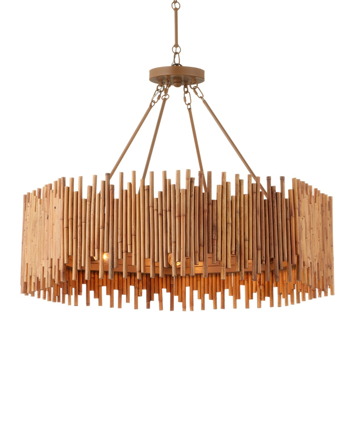 Eight Light Chandelier in Natural/Khaki finish