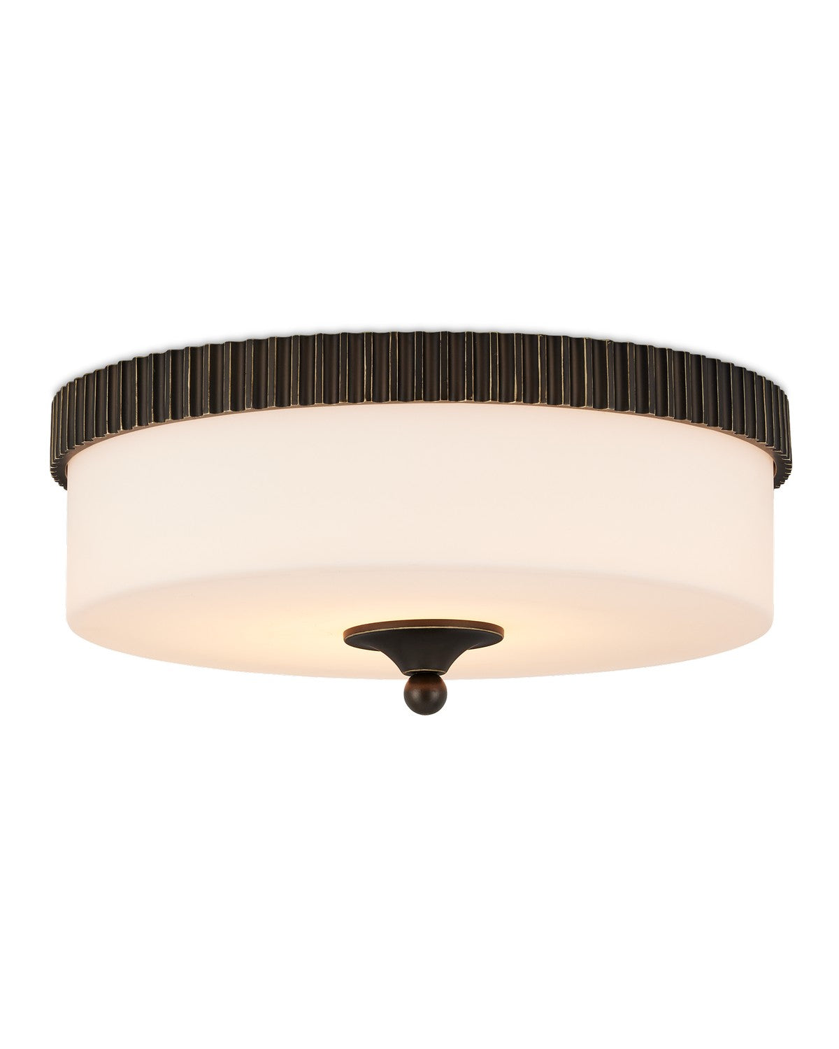 One Light Flush Mount from the Bryce collection in Oil Rubbed Bronze/White finish